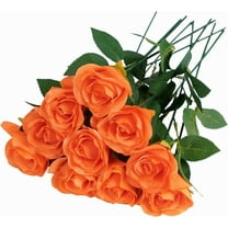 10 Pcs Fake Roses Artificial Flowers with Long Stems, 15'' Black Faux Silk Roses Bouquet for Floral Arrangement Wedding Centerpiece Party Home HalloweenDecorations