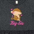 thumbnail image 4 of Inktastic Big Sis Monkeys Girls Toddler Dress, 4 of 5