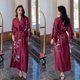 thumbnail image 1 of Pijama de satén para mujer, de verano, de talla grande, ligero, de lujo, con mangas de siete puntos, camisón fresco, bata de baño, ropa de casa para mujer WP2669, 1 of 6