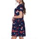 thumbnail image 2 of Disketp Winter Sports Fun Pattern para Vestido de Manga Corta para Mujeres, Vestidos de Verano para Mujeres, Casual y Holgado para la Playa, 2 of 6