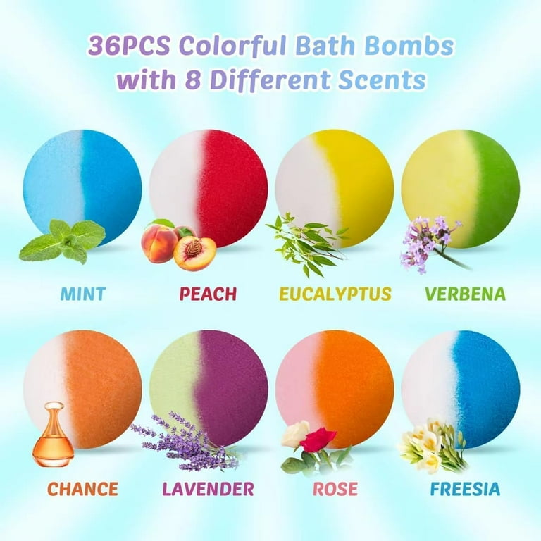 PickMora Kids Bath Bombs with Glow Toys, 36 Count Gift Set photo 7