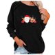 thumbnail image 2 of ICHUANYI Clearance Christmas Fashion Women's Casual Long Sleeve Printed Ladies Short Sweatshirts Tops(Black, XXL) ICHUANYI WER2023081504927, 2 of 5