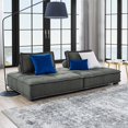 thumbnail image 2 of Tufted Loveseat Sofa Set, Fabric, Grey Gray, Modern Contemporary Urban Design, Living Lounge Room Hotel Lobby Hospitality, 2 of 6