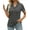 Dark Gray, variant on ZHENWEI Womens Collared Casual Short Sleeve V Neck Polo T Shirts Loose Tunic Tops Blouses with Pocket