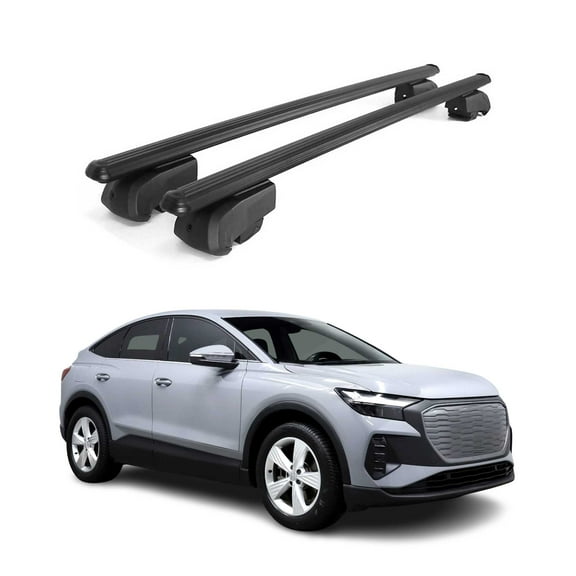 Lockable Roof Rack Cross Bars Luggage Carrier for Audi Q4 e-tron 2022-2024 Black