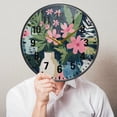 thumbnail image 6 of Yayeee Wall Clock Battery Operated 9.5" Silent Non-Ticking for Living Room, Green Floral, 6 of 8