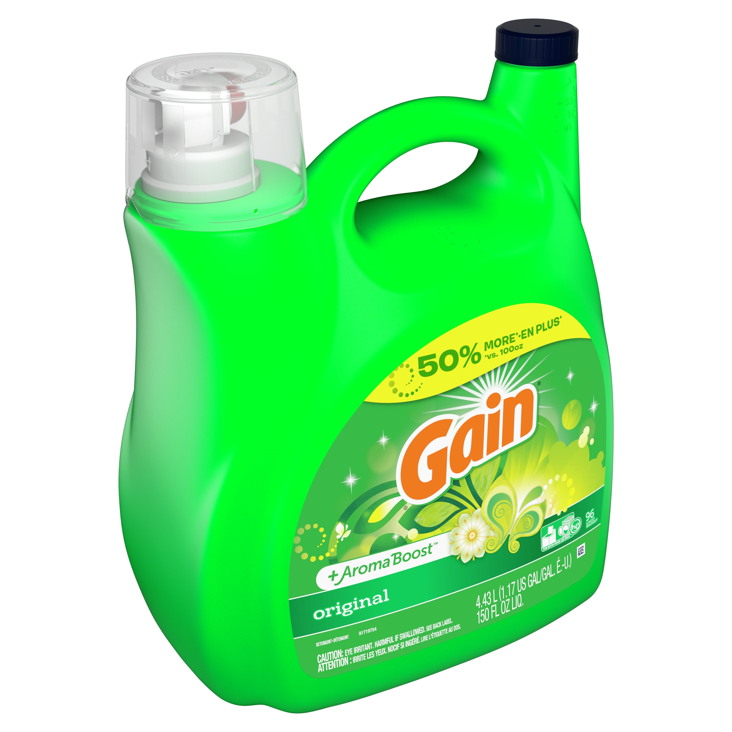 Gain Original 96 Loads Liquid Laundry Detergent 150 Fl Oz Walmart Com Walmart Com