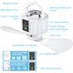 thumbnail image 3 of Ventilador de camping con luces LED, ventilador de carga para tienda de campaña, control remoto, gancho, cuchilla desmontable, temporizador, para picnics, tiendas de campaña, emergencias, blanco, 3 of 5