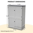 thumbnail image 5 of Heavy-Duty Weatherproof UV-Resistant Resin Garden Storage Shed, Rustproof Spacious Non-Partitioned Outdoor Cabinet for Garden Tools & Equipment, 5 of 13