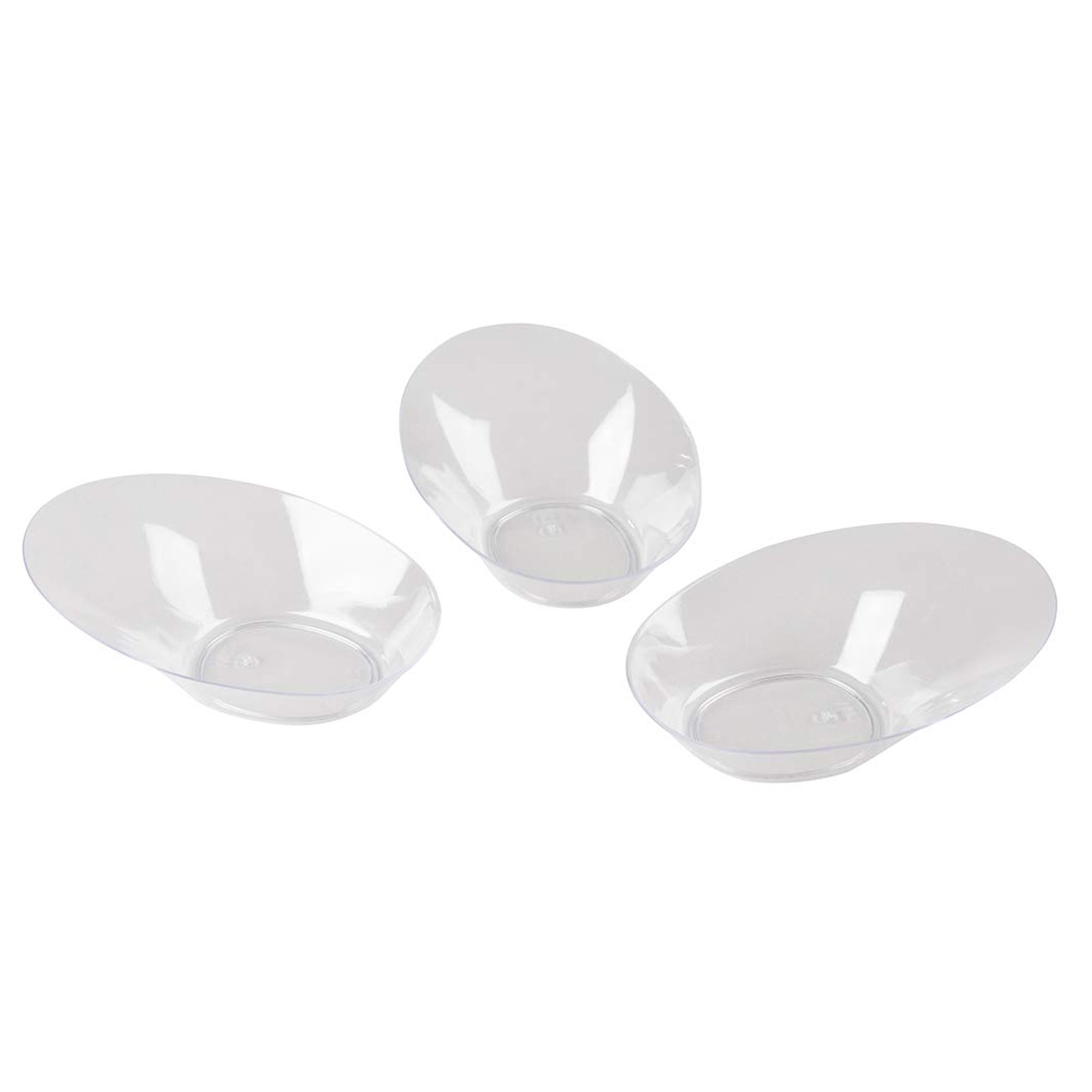 Mini Dessert Bowls 100Pack Clear Plastic 2Ounce Appetizer, Salad, Fruits, Nuts Bowl