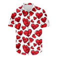 thumbnail image 4 of guisaled Mens Valentines Day Shirts Hawaiian Shirt Cute Heart Print Loose-Fit Short Sleeve Button Down Beach Casual Shirts, 4 of 5