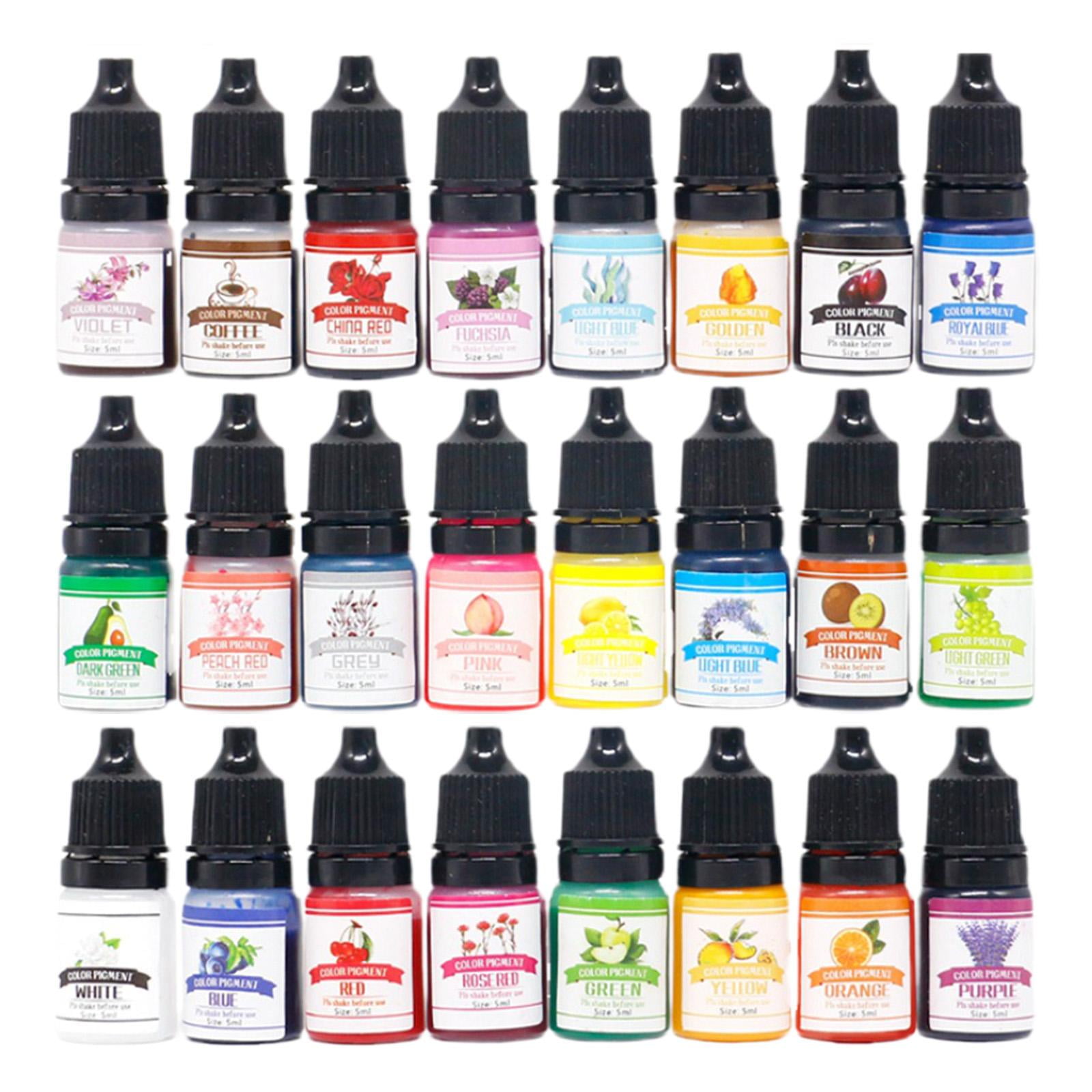 FVDPWYE 24Pcs Inks Concentrated Epoxy Resin Colorant Liquid Colorant Accessories DIY Kit
