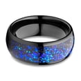 thumbnail image 2 of 8mm Galaxy Opal Wedding Ring,Black Wedding Ring,Tungsten Wedding Ring,Tungsten Carbide Ring,Galaxy Wedding Ring, 2 of 4