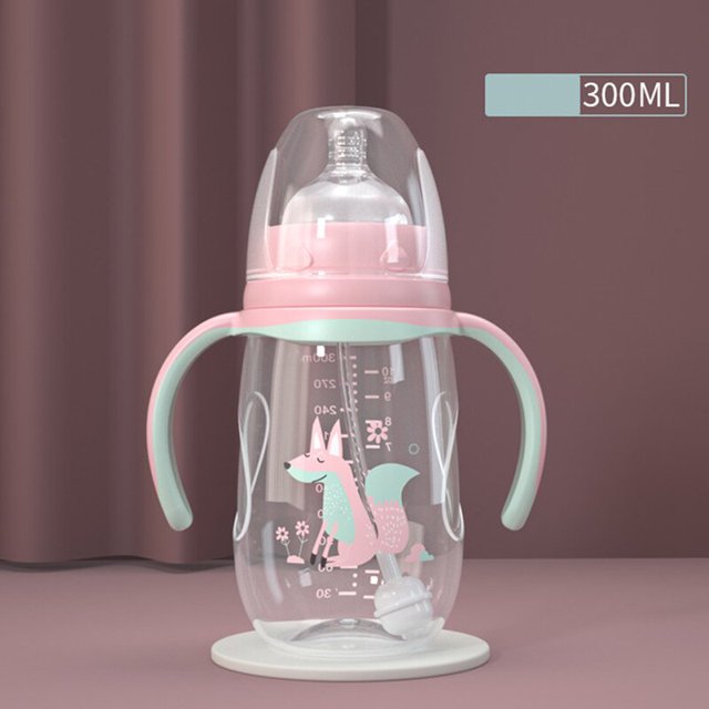 Taza de agua de dibujos animados para niños recién nacidos, vasos de alimentación para bebés con pajitas, botellas de agua a prueba de fugas, vasos portátiles para niños, bebedero para exteriores