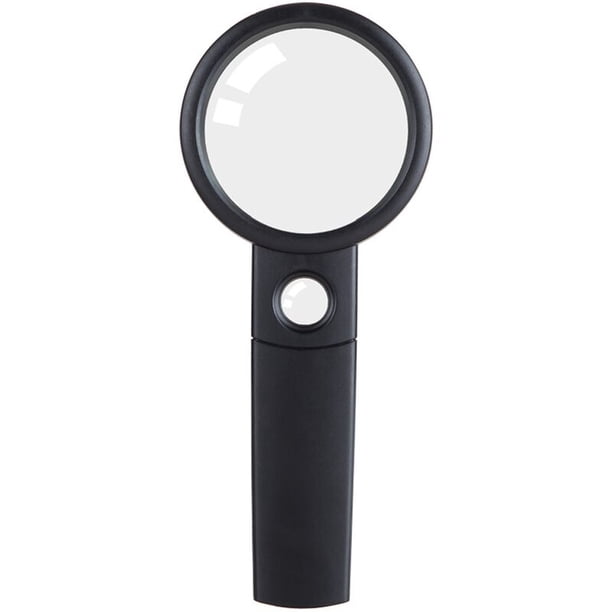 Lighted Reading Magnifier, 30X Magnifying Glass with 12 LED Lights, Handheld Magnifying Glass, Jewelry, Seniors, Visually Im