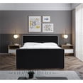 thumbnail image 4 of Meridian Furniture Lit Complet en Velours Noir Dillard, 4 of 6