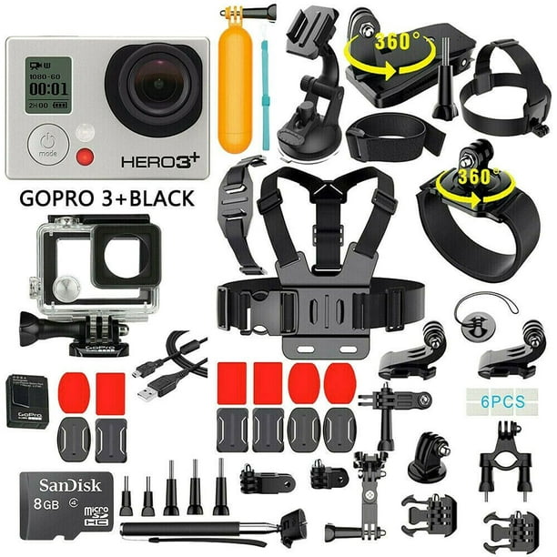 Caméscope GoPro HERO3+ Black Edition Action Sport Wi-Fi avec kit d