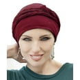 thumbnail image 1 of Masumi Asha Chemo Headwear para Mujer con Pérdida de Cabello Turbante de Algodón Pañuelo para la Cabeza Envolvente para Mujer (Rojo), 1 of 4