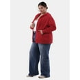 thumbnail image 2 of Terra & Sky Women’s Plus Size Zip Front Fleece Hoodie Jacket, 2 of 5
