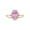 Pink Ice, variant on Rings for Women Gold Plated Silver Ring with 7X5MM Oval Gemstone & Sparkling Diamonds October Pink Ice Jewelry Size 9