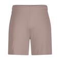 thumbnail image 4 of CaComMARK PI Men's Mesh Shorts Performance Gym Athletic Shorts Sports Fitness Training Breathable Holiday Solid Color Beach Shorts Cropped Pants Khaki 12(XXL), 4 of 5