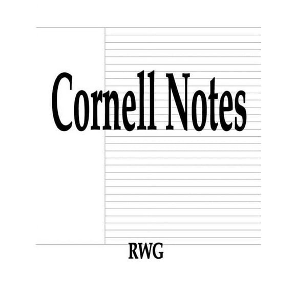 Cornell Notes: 50 Pages 8.5" X 11" (Paperback)