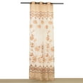 thumbnail image 2 of DODOING Grommet Sheer Curtains 98.4 inch Printed Curtains Linen Look Floral Embroidered Sheer Window Curtain for Bedroom, 2 of 5
