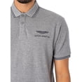 thumbnail image 4 of Hackett London AMR Tipped Polo Shirt, Grey, 4 of 5