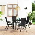 thumbnail image 1 of vidaXL 5 Piece Garden Dining Set Black, 1 of 5