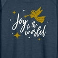 thumbnail image 3 of Instant Message - Joy To The World Angel Christmas - Women's Lightweight French Terry Long Sleeve Shirt, 3 of 6