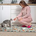 thumbnail image 3 of Light Blue Chicken Floral Pattern Kitchen Rugs Sets Of 2,Anti Fatigue Kitchen Mat Rugs Non Slip Washable,Decorative Kitchen Floor Mats for Kitchen,Sink,Laundry,17"x30"+17"x47", 3 of 7