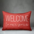 thumbnail image 2 of Creative Products Welcome to Our Porch Coral 14x20 Indoor / Outdoor Pillow, 2 of 2