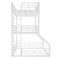 thumbnail image 5 of Harper & Bright Designs Triple Bunk Bed Twin over Twin over Full with Safety Guardrails, Metal Floor Bunk Bed Frame for Boys and Girls, Light White, 5 of 11