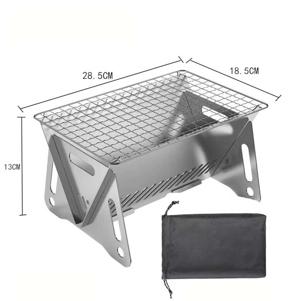 Chak’s Choice Outdoor Portable Folding Wood Burning Camping Stove,Stainless Steel Travel Backpacking Cooking Stove,Assemblable Removable Grill Stove for Camping 8.3"x5.9"x5.1"