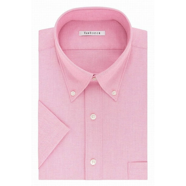 Van Heusen - Van Heusen NEW Heather Pink Mens Size 15 Regular Fit Dress ...