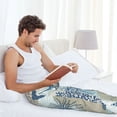thumbnail image 5 of Susaid Algae Corals and Seashells Print Mens Pajama Pants Set Sleep & Lounge Pants, PJ Bottoms with Pockets and Button Fly-Large, 5 of 6