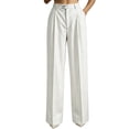 thumbnail image 5 of Dress Pants Women High Waisted Wide Leg Casual Stripe Trousers Breathable Stretch Business Dressy Office Pinstripe Slacks S, 5 of 9