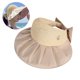 thumbnail image 2 of Sombrero de visera para mujer, gorra de verano plegable ajustable, sombrero de copa vacío, sombrero de playa, 2 of 8