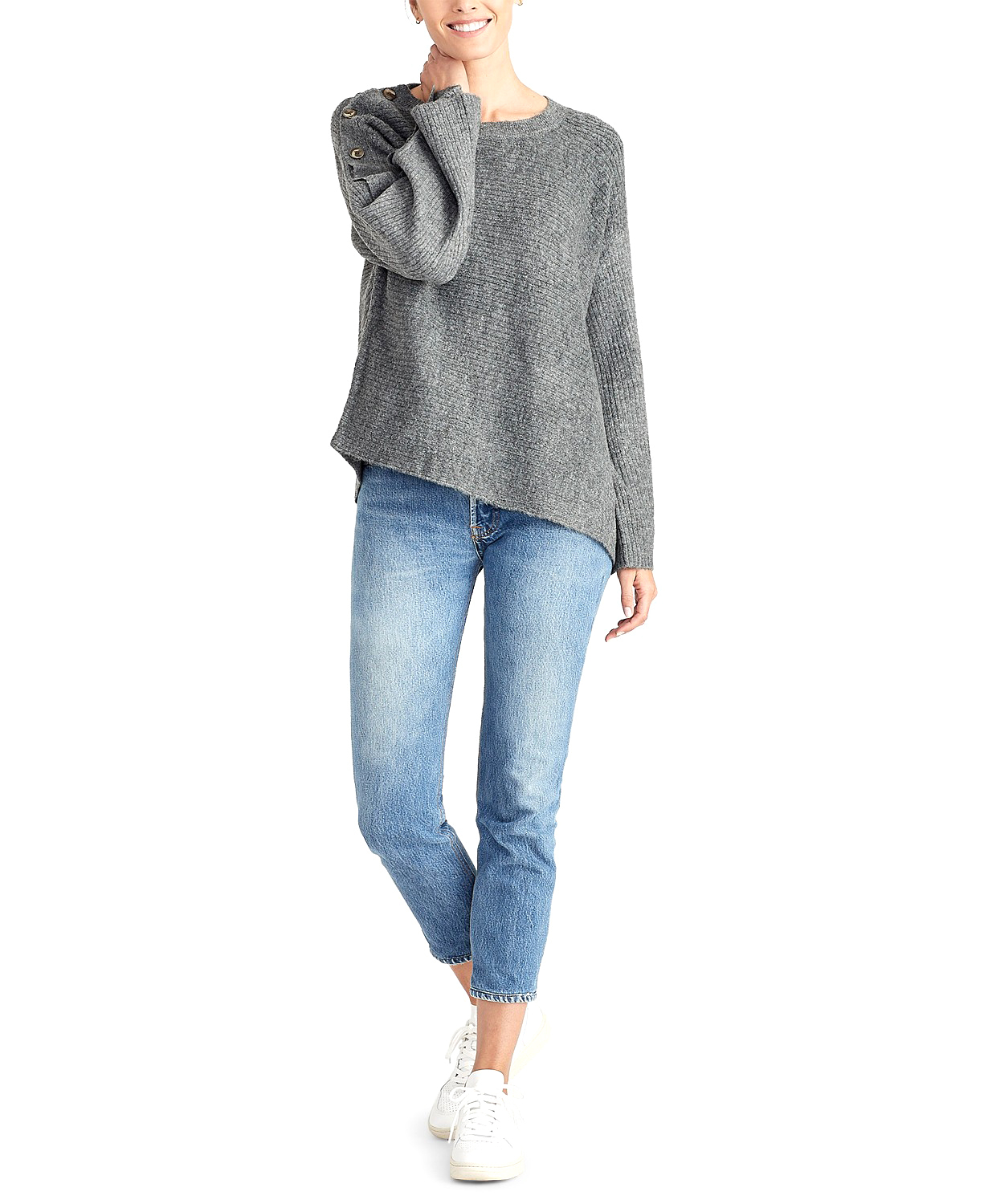 rachel roy zip asymmetrical sweater