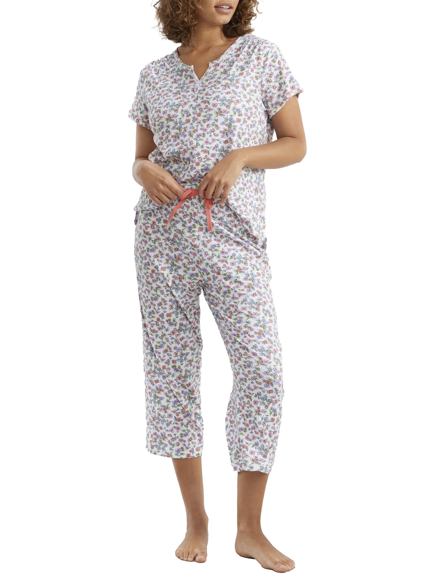 Karen Neuburger Womens Knit Capri Pajama Set StyleRLK0044
