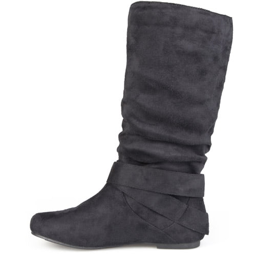 Brinley Co. Women's Slouchy Side Accent Buckle Boots