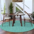 thumbnail image 4 of Round Rugs 8 Ft, Vintage Teal Green Non Slip Area Rugs for Kitchen Bedroom Entryway, Farmhouse Retro Solid Color Linen Texture Washable Carpet Runner Rug Floor Mats for Bedroom Home Decor, 4 of 9
