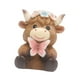 thumbnail image 4 of Estatua de vaca de las Tierras Altas de primavera, adorno de resina, elegante decoración para el hogar, linda figura de vaca Estilo D, 4 of 9