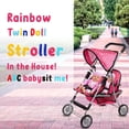 thumbnail image 4 of Cochecito Toy Doll, flash n color, doble, plegable, con lunares, 4 of 7