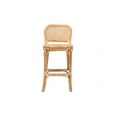 thumbnail image 3 of Baxton Studio Adrena Modern Bohemian Natural Brown Rattan Bar Stool, 3 of 7