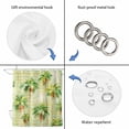 thumbnail image 5 of Palm Tree Bathroom Shower Curtains with 12 Hooks Polyester Waterproof Shower Curtain for Stalls and Bathtubs Yellow Rustic Summer Tropical Coconut Plants Decorative Bathroom Curtain 36x78 Inches, 5 of 9