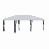 Garden Winds Custom Fit Replacement Canopy Top Cover Compatible with The Outsunny 840-012CW, 840-012V01 10' x 20' Pop Up Canopy Tent - Upgraded Performance RipLock 350 Fabric - Slate Gray