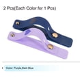 thumbnail image 3 of 2 Pcs Soporte de Dedo para Teléfono, Correa de Silicona para la Mayoría de los Smartphones, Color Púrpura, Azul Oscuro, 3 of 7