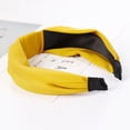 thumbnail image 2 of Ljudmp Fabric Twisted Knot Headband for Women Non Slip Hair Hoop Minimalist Hair Bands Hair Wrap For Daily Office Party Facial Hair Accessories Yellow #1, 2 of 4