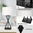 Set of 2 Bedside Lamps Touch Control 3-Way Dimmable Modern Nightstand